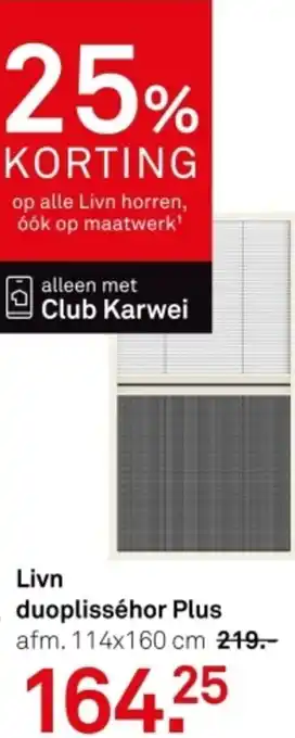 Karwei Livn duoplisséhor Plus aanbieding