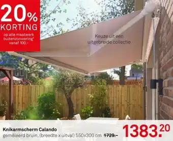 Karwei Knikarmscherm Calando aanbieding