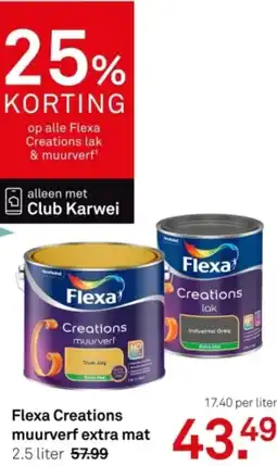 Karwei Flexa Creations muurverf extra mat aanbieding