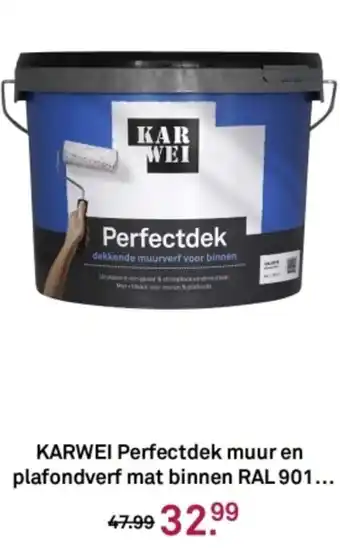 Karwei KARWEI Perfectdek muur en plafondverf mat binnen aanbieding