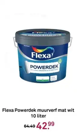 Karwei Flexa Powerdek muurverf mat wit aanbieding