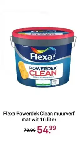 Karwei Flexa Powerdek Clean muurverf mat wit aanbieding