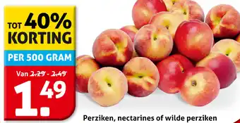 Hoogvliet Perziken, nectarines of wilde perziken aanbieding