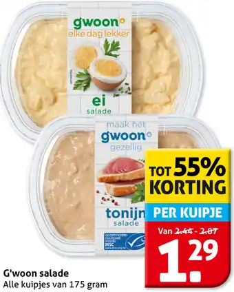 Hoogvliet G'woon salade aanbieding