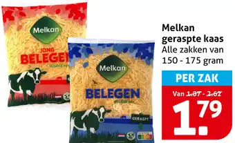 Hoogvliet Melkan geraspte kaas aanbieding