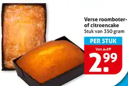 Hoogvliet Verse roomboter of citroencake aanbieding