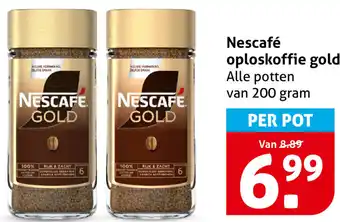 Hoogvliet Nescafé oploskoffie gold aanbieding