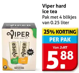 Hoogvliet Viper hard ice tea aanbieding
