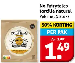 Hoogvliet No Fairytales tortilla naturel aanbieding