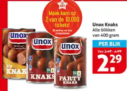 Hoogvliet Unox Knaks aanbieding