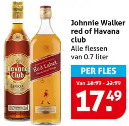 Hoogvliet Johnnie Walker red of Havana club aanbieding