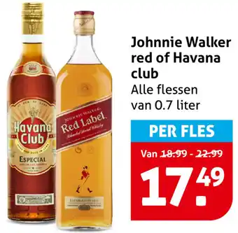 Hoogvliet Johnnie Walker red of Havana club aanbieding