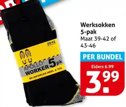 Hoogvliet Werksokken 5-pak aanbieding