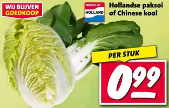 Nettorama Hollandse paksoi of Chinese kool aanbieding