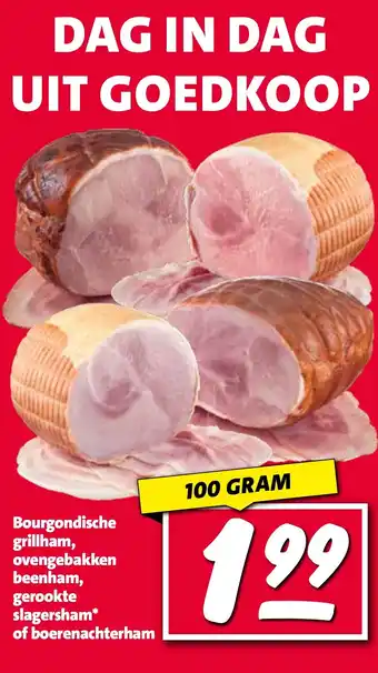 Nettorama Bourgondische grillham, ovengebakken beenham, gerookte slagersham of boerenachterham aanbieding