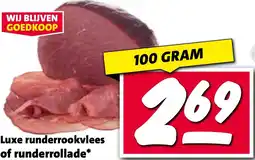 Nettorama Luxe runderrookvlees of runderrollade aanbieding