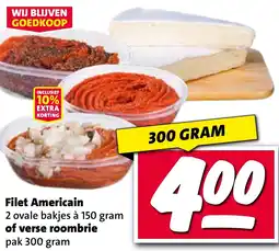 Nettorama Filet Americain of verse roombrie aanbieding