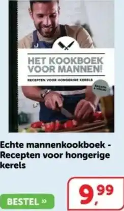 Boekenvoordeel Echte mannenkookboek - Recepten voor hongerige kerels aanbieding