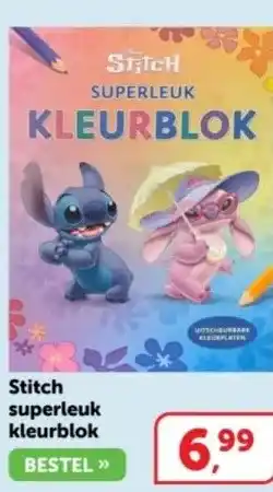 Boekenvoordeel Stitch superleuk kleurblok aanbieding