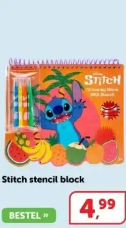 Boekenvoordeel Stitch stencil block aanbieding