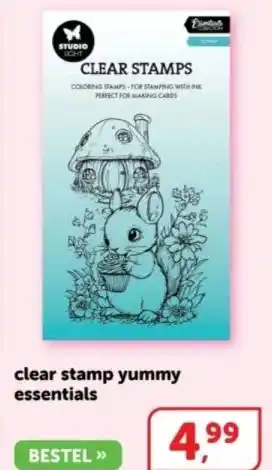 Boekenvoordeel clear stamp yummy essentials aanbieding
