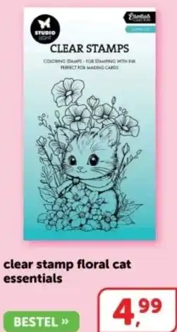 Boekenvoordeel clear stamp floral cat essentials aanbieding