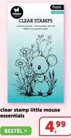 Boekenvoordeel clear stamp little mouse essentials aanbieding