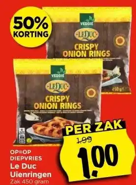 Vomar Voordeelmarkt DIEPVRIES Le Duc Uienringen aanbieding