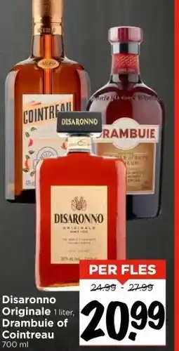 Vomar Voordeelmarkt Disaronno Originale 1 liter, Drambuie of Cointreau 700 ml aanbieding