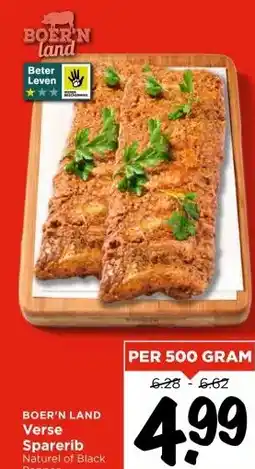 Vomar Voordeelmarkt BOER'N LAND Verse Sparerib aanbieding