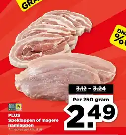 PLUS PLUS Speklappen of magere of hamlappen aanbieding