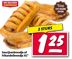 Nettorama Saucijzenbroodje of frikandelbroodje XL aanbieding
