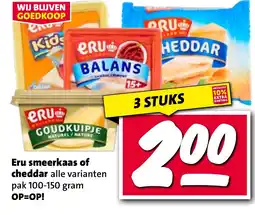 Nettorama Eru smeerkaas of cheddar aanbieding