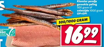 Nettorama Klooster pondje gerookte paling of zalmzijde aanbieding