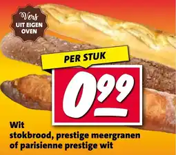 Nettorama Wit stokbrood, prestige meergranen of parisienne prestige wit aanbieding