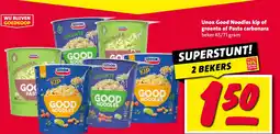 Nettorama Unox Good Noodles kip of groente of Pasta carbonara aanbieding