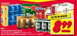 Nettorama Amstel, Heineken of Hertog Jan Bavaria Grolsch, Bud of Warsteiner premium aanbieding