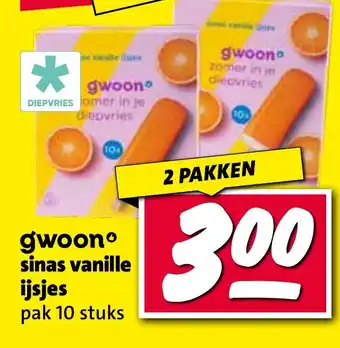 Nettorama gwoon sinas vanille ijsjes aanbieding