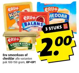Boni Eru smeerkaas of cheddar aanbieding