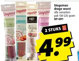 Boni Stegeman droge worst aanbieding