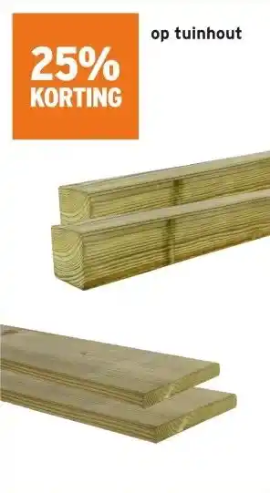 GAMMA 25% KORTING op tuinhout aanbieding