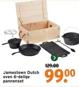 GAMMA Jamestown Dutch oven 6-delige pannenset aanbieding