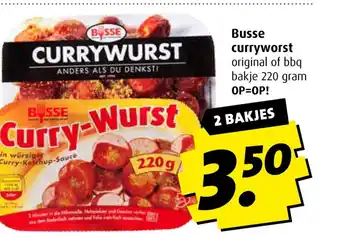 Boni Busse curryworst aanbieding