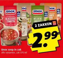 Boni Unox soep in zak aanbieding