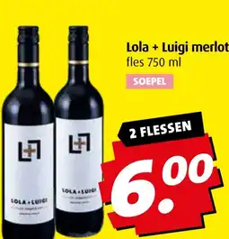 Boni Lola + Luigi merlot aanbieding