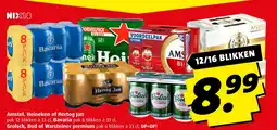 Boni Amstel, Heineken of Hertog Jan Bavaria Grolsch, Bud of Warsteiner premium aanbieding