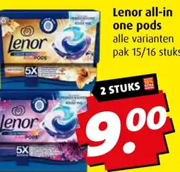 Boni Lenor all-in one pods aanbieding