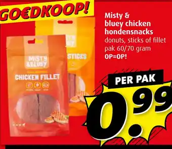 Boni Misty & bluey chicken hondensnacks aanbieding