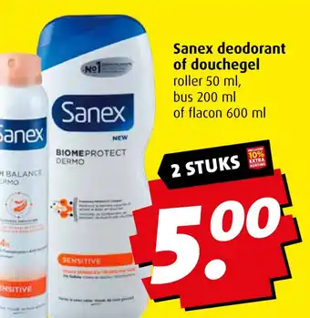 Boni Sanex deodorant of douchegel aanbieding