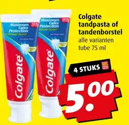 Boni Colgate tandpasta of tandenborstel aanbieding